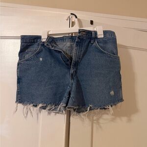 Rustler Distressed Blue Jean Shorts
